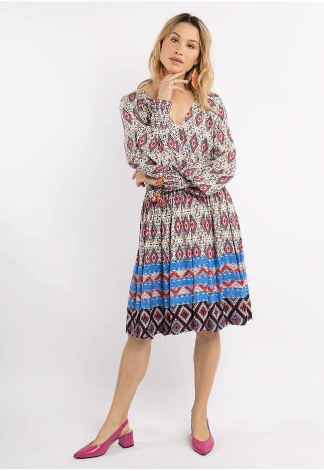 IZIA Damen Midi Kleid