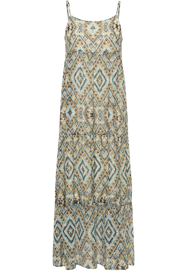 IZIA Damen Maxi Kleid mit Spaghetti-Trägern