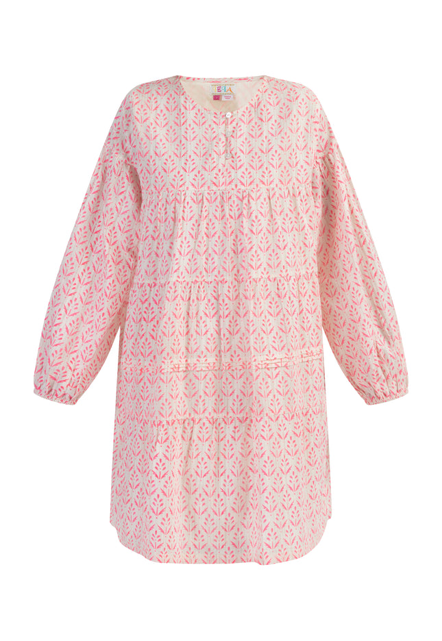 IZIA Damen Midi Kleid mit Allover-Print