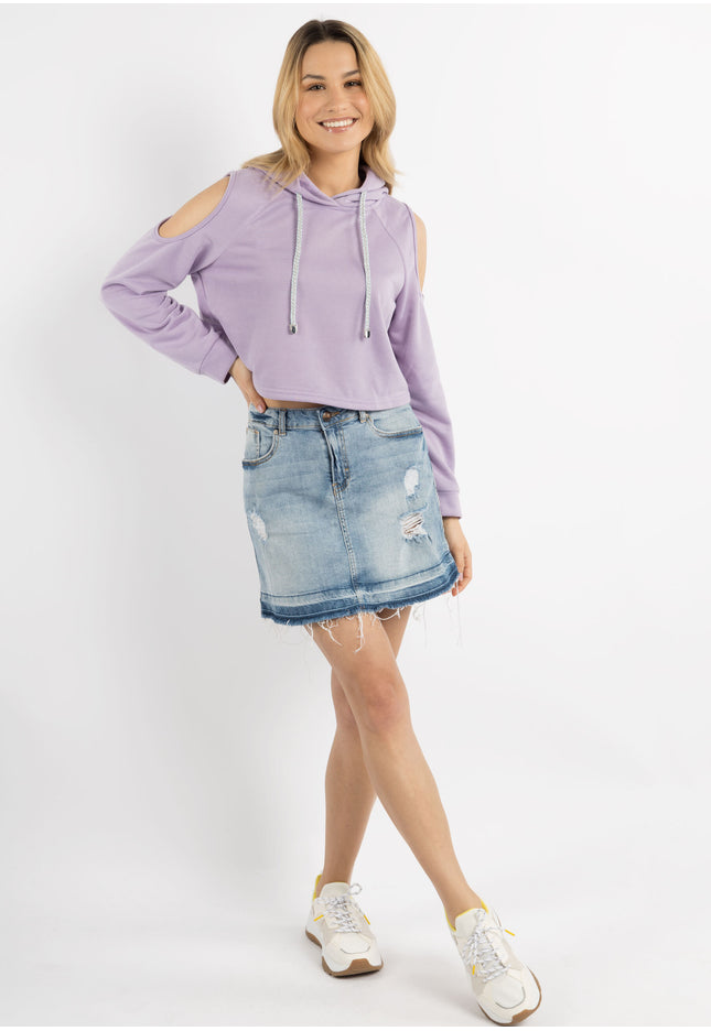 IZIA Women's Cropped Hoodie