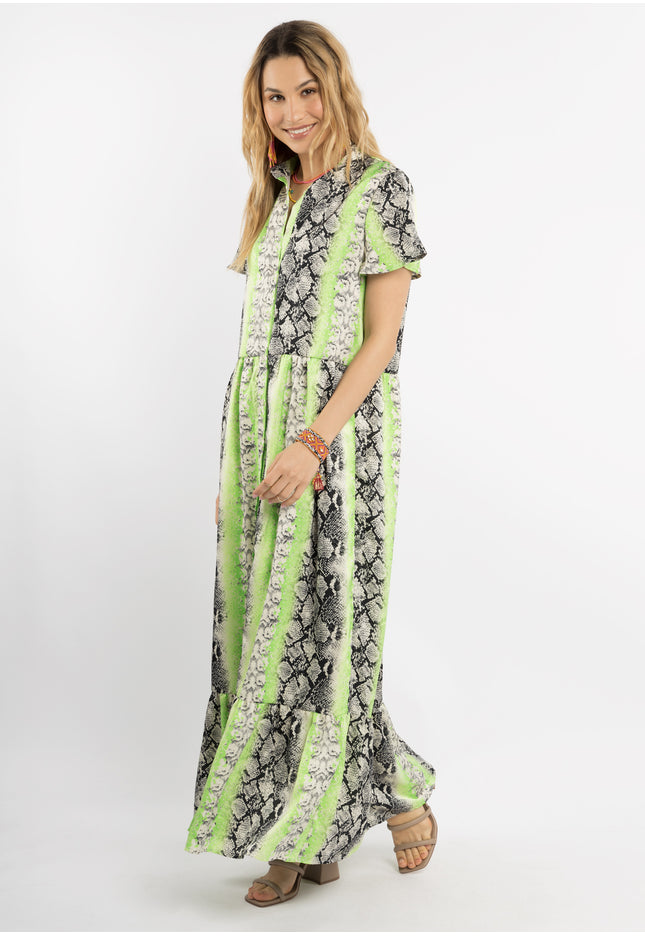 IZIA Women's Dress Short Sleeve Maxi