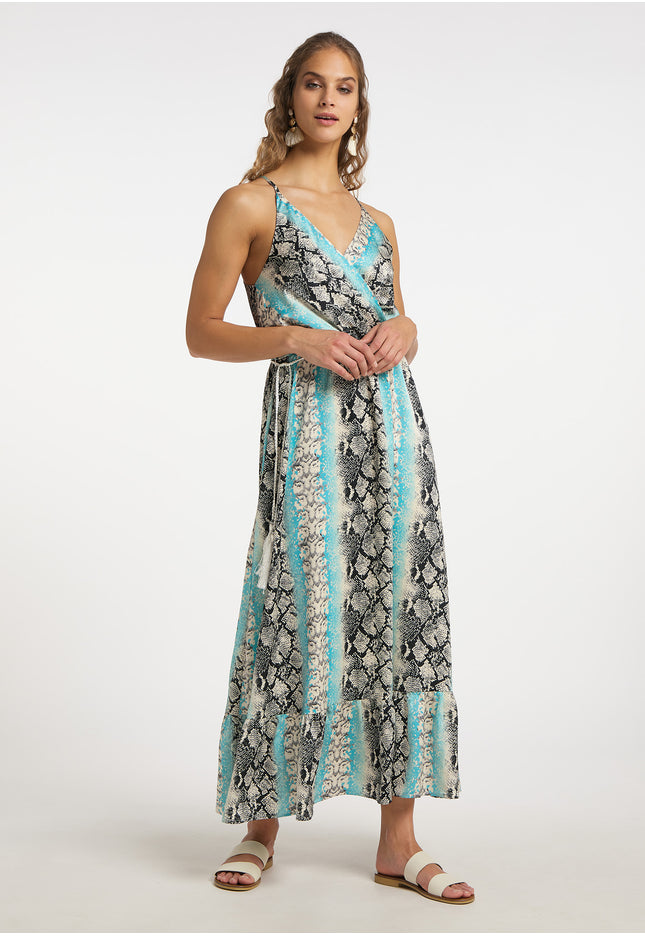 IZIA Women's Snake Print Maxi Dress