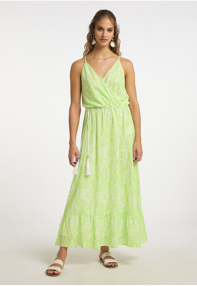 IZIA Women's Midi Dress With Tie Dye Print