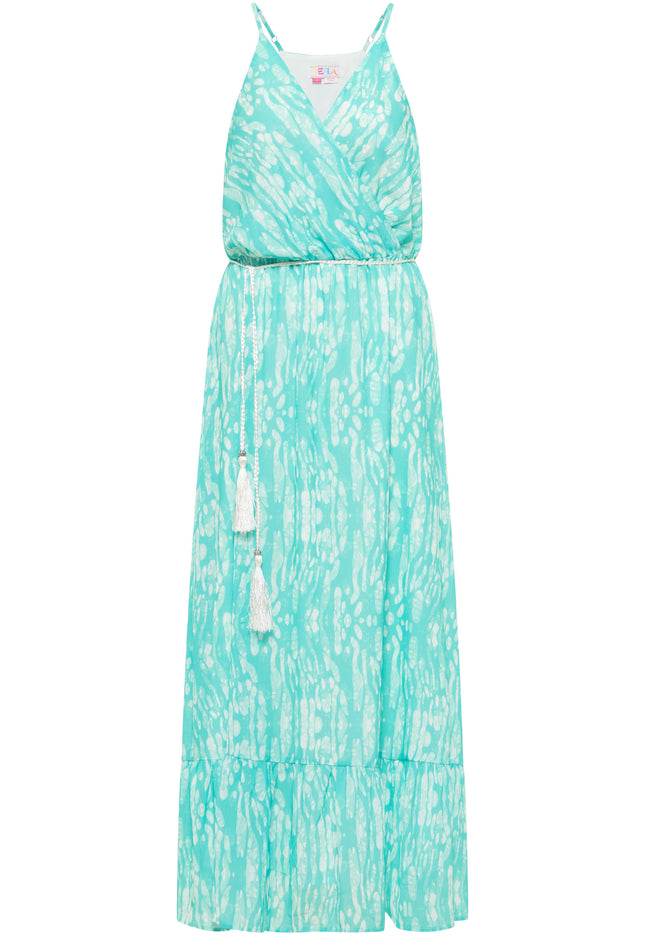 IZIA Women's Midi Dress With Tie Dye Print