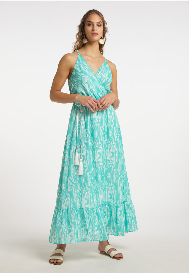 IZIA Women's Midi Dress With Tie Dye Print