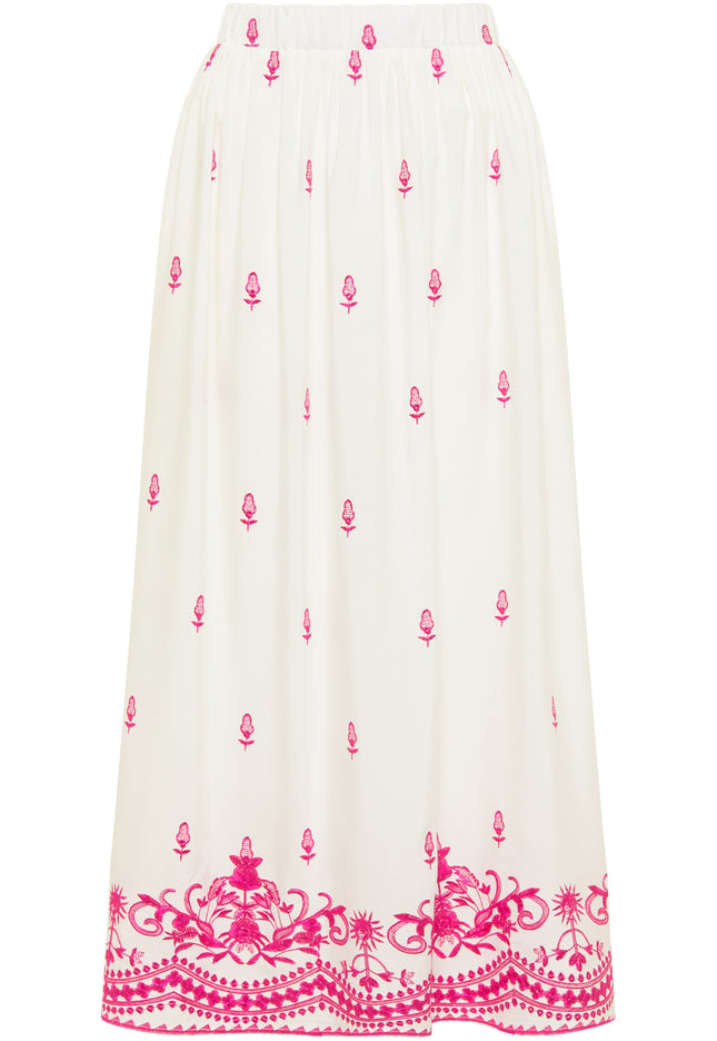 IZIA Women's Embroidered Maxi Skirt