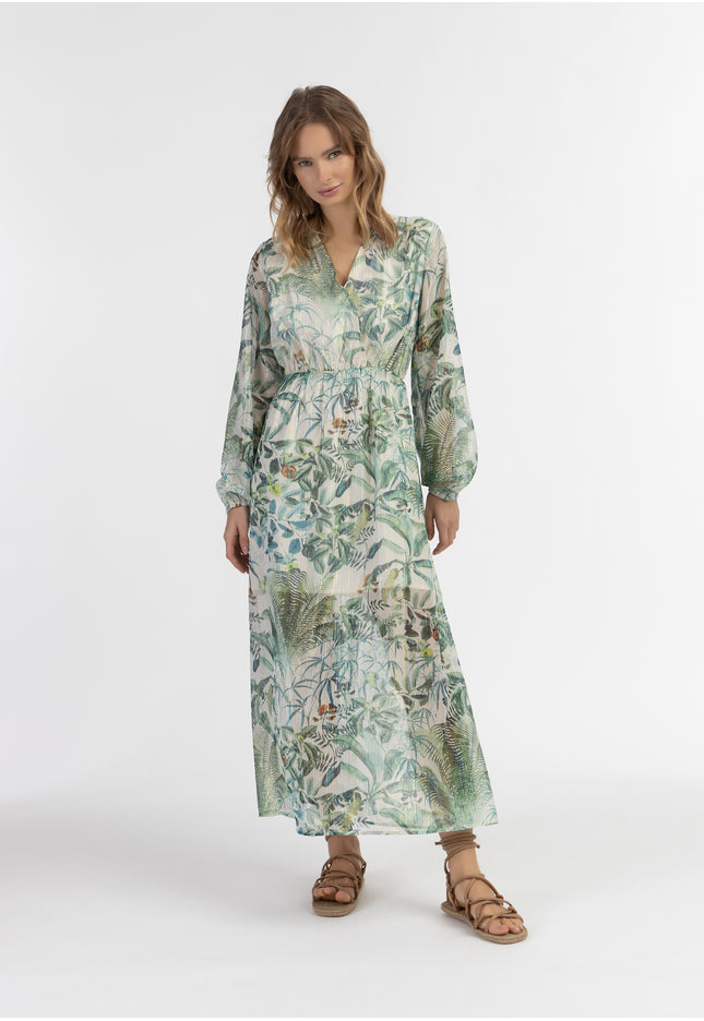 IZIA Women's Maxi Long Sleeve Dress