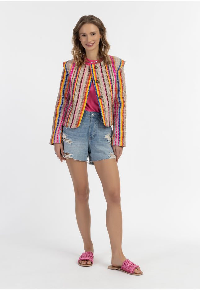IZIA Women's Short Blazer Jacket