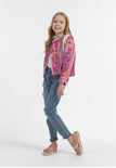 Multicolored Pink Ethnic Pattern