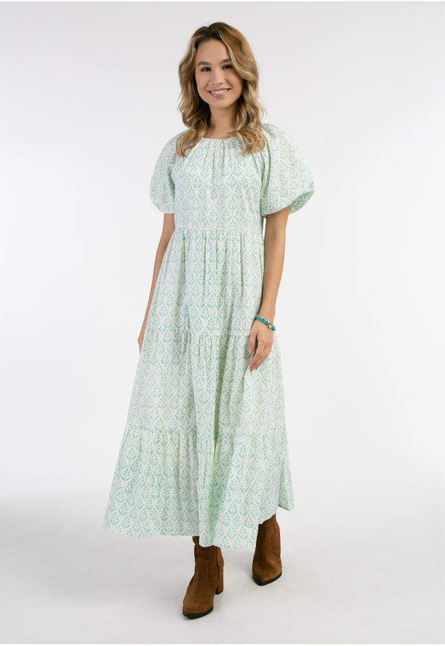 IZIA Women's Short Sleeve Maxi Dress