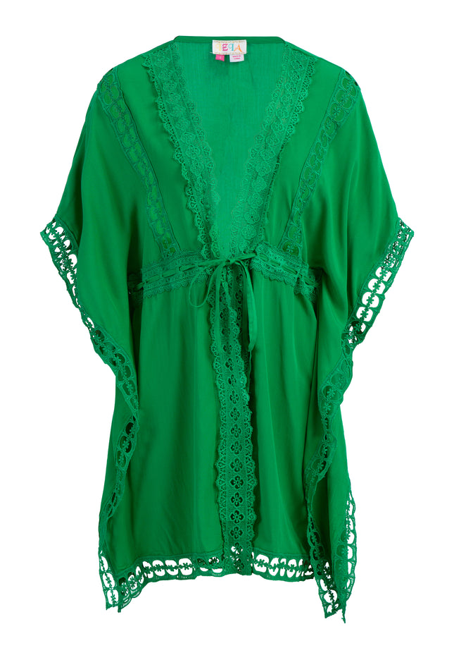 IZIA Women's Kimono With Hole Lace