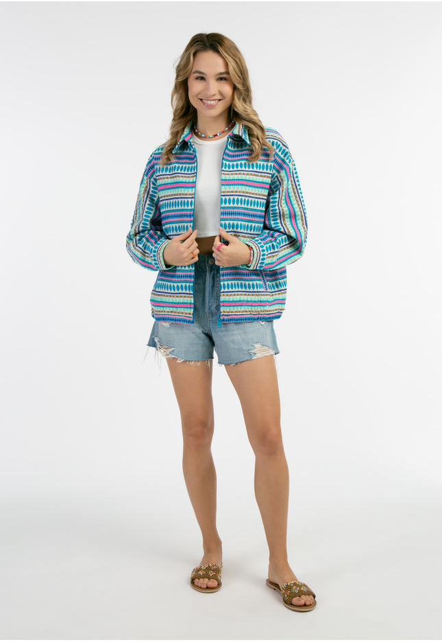IZIA Women's Oversized Bomber Jacket