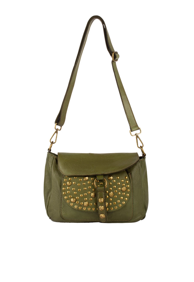 IZIA Women's Leather Bag With Rivets