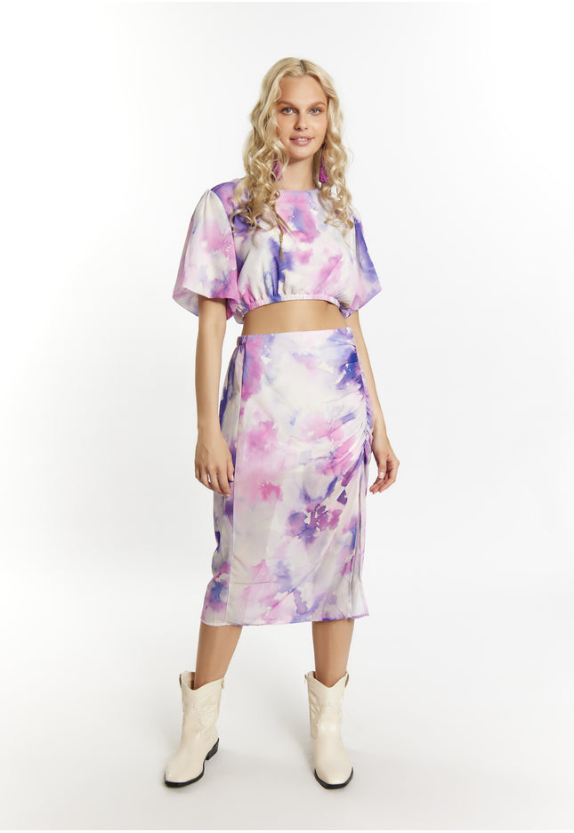IZIA Women's Blouse With A Tie Dye Pattern